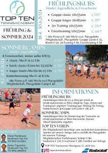 Frühlingskurs und Sommerferienprogramm 2024